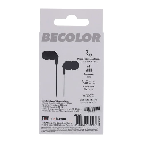 BE COLOR auriculares con cable jack negro5