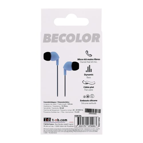 BE COLOR auriculares con cable jack azul5