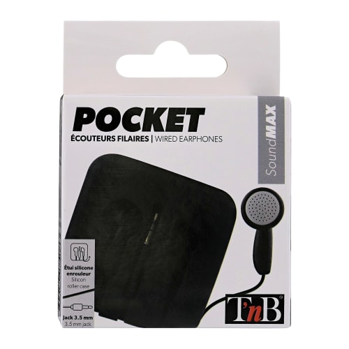 POCKET black wired jack headphones5