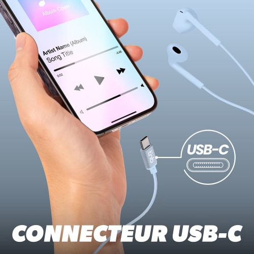Auriculares con cable C-BUDS Type-C Azul2