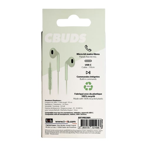 C-BUDS Type-C Wired Earphones Green4