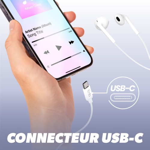 C-BUDS Type-C Wired Earphones White3