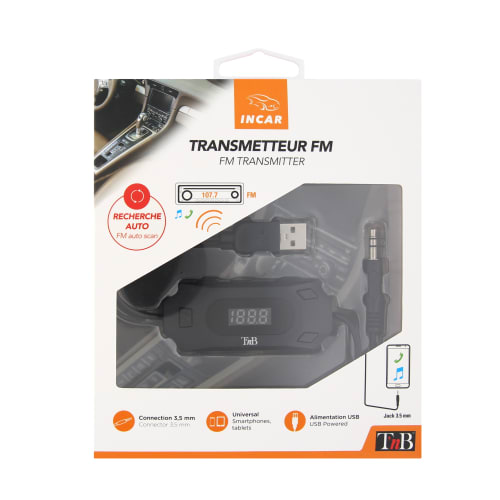 Transmisor FM con conector de 3,5 mm y escaneo automático5