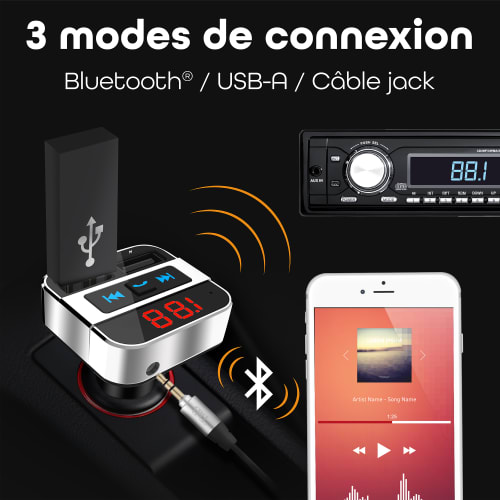 Transmisor FM Bluetooth 3 en 14