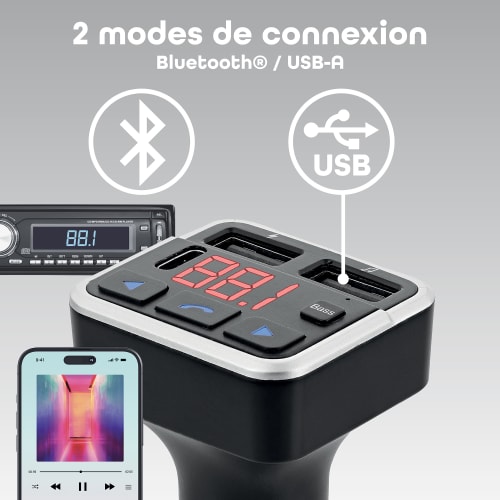 Transmisor FM Bluetooth 3 en 14