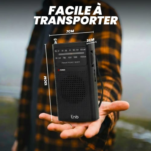 Radio FM portable avec molette de réglage5