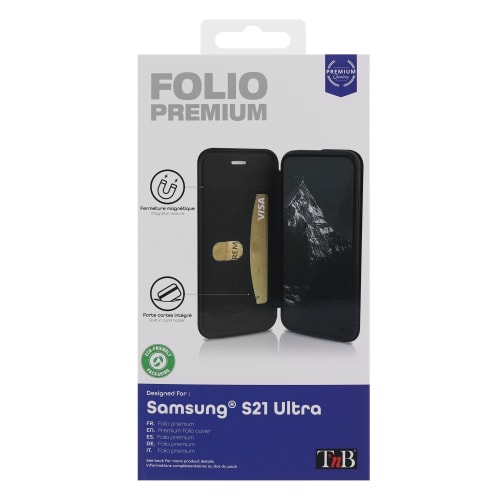 Funda tipo libro premium para Samsung Galaxy S21 Ultra.5