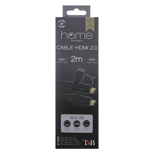 HDMI male / HDMI male 360° cable 2m4