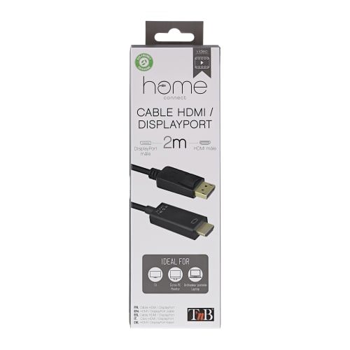 Cable HDMI macho / DisplayPort macho 4K 2m4