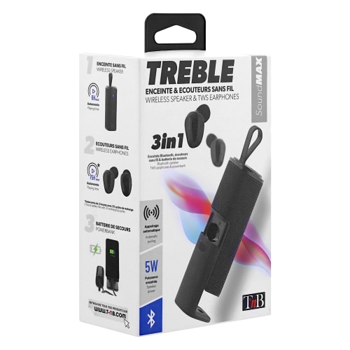 TREBLE wireless speaker + wireless headphones and power bank5