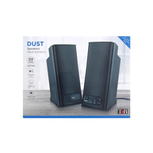 Enceintes 2.0 20W DUST noires4