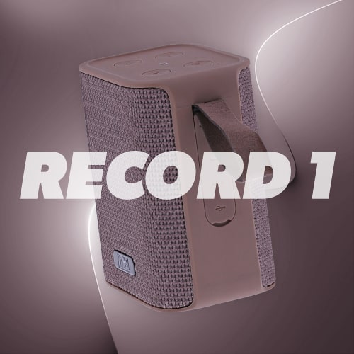 Enceinte sans fil TWS RECORD V1 rose 2e génération6