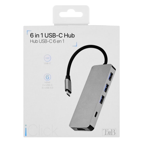 Hub USB Type-C 6 en 1 iClick7