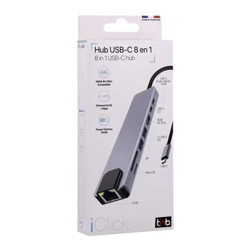 Hub USB-C 8 en 1 - iClick2
