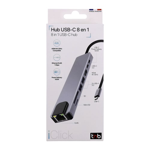 Hub USB-C 8 en 1 - iClick3