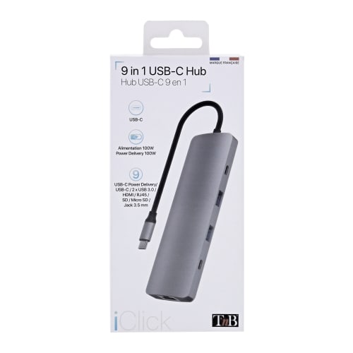 Hub USB Type-C 9 en 1 iClick6