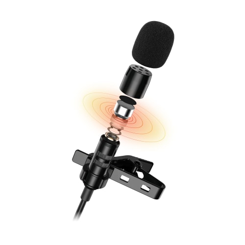 Microphone cravate filaire USB-C 2 mètres - INFLUENCE2