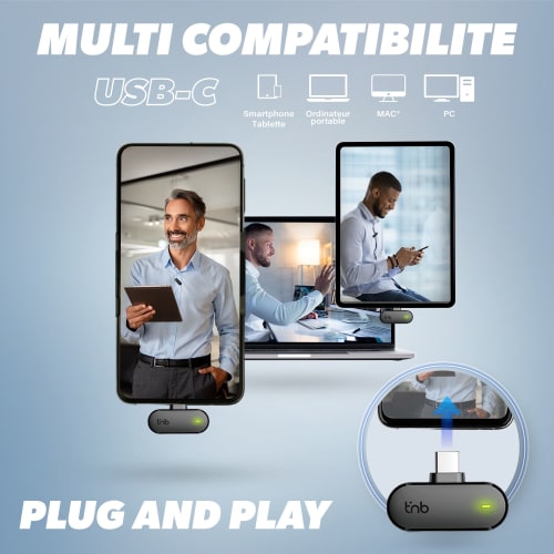 Wireless Lavalier Microphone with Charging Case - INFLUENCE PRO5