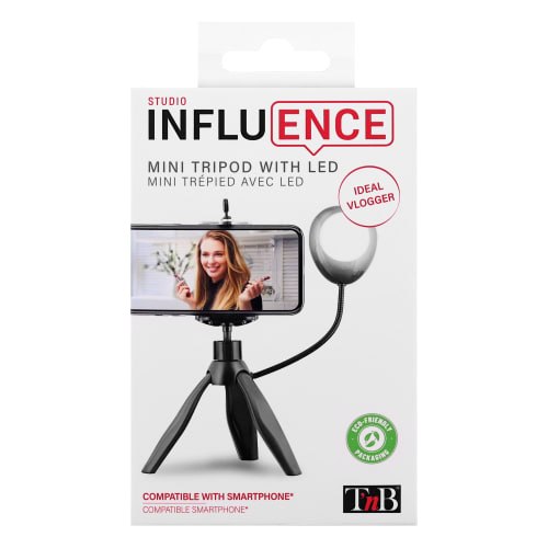 Mini smartphone tripod with LED - INFLUENCE5