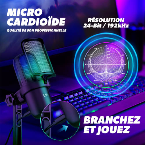 Microphone with LED color illumination - INFLUENCE PRO2