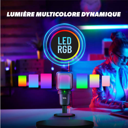 Microphone with LED color illumination - INFLUENCE PRO3