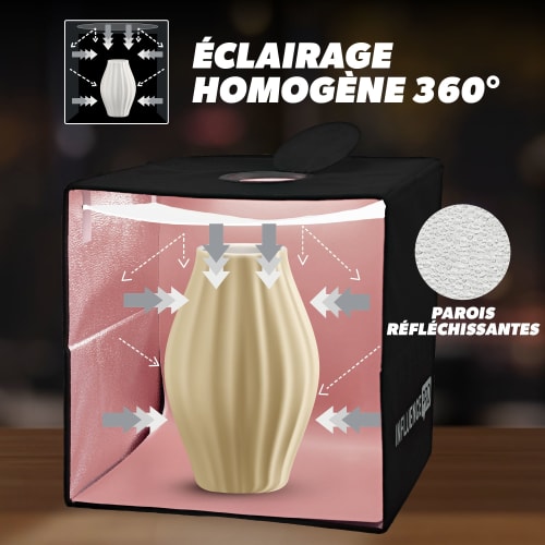 MINI STUDIO PHOTO PORTABLE 40X40X40CM - INFLUENCE PRO6