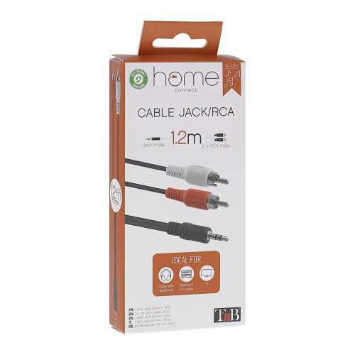 Câble jack 3,5mm mâle / 2 RCA mâle 1,2m4