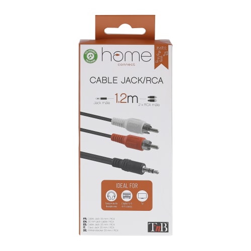 Câble jack 3,5mm mâle / 2 RCA mâle 1,2m5