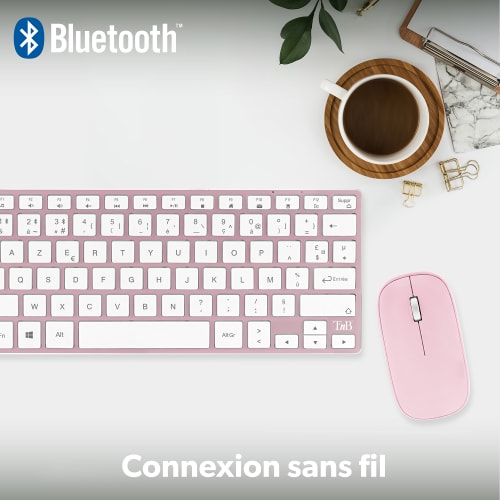 iClick color Bluetooth keyboard and mouse - pink5