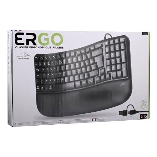ERGO - Wired ergonomic keyboard - AZERTY FR7