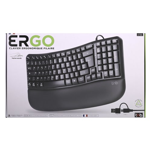 ERGO - Wired ergonomic keyboard - AZERTY FR8