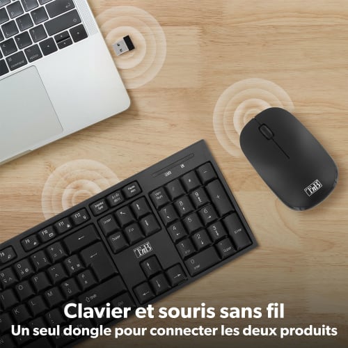 CLASSY - COMBO CLAVIER / SOURIS SANS FIL - NOIR3