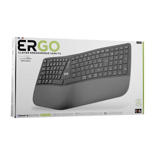 ERGO - Clavier ergonomique sans fil rechargeable Bluetooth + 2,4GHz4