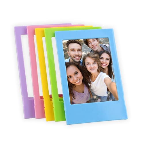 5 mini plastic photo frames1