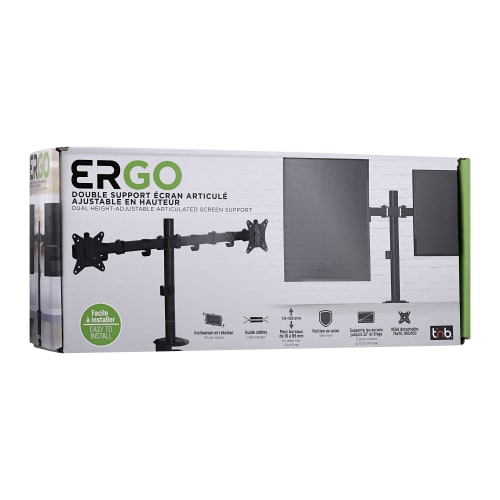 Double height-adjustable and articulated screen support6
