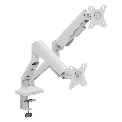 Double arm articulating monitor stand - white1