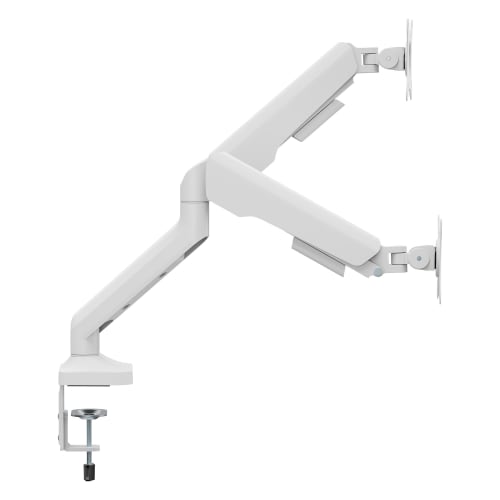 Double arm articulating monitor stand - white3