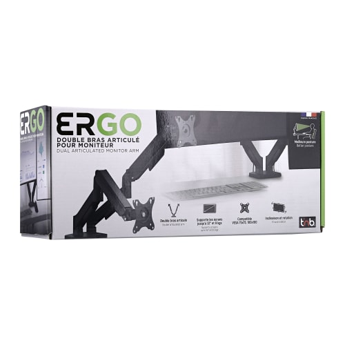 Double bras support mécanique pour moniteur6
