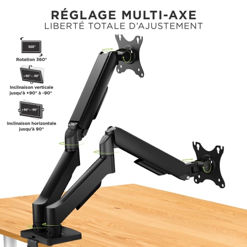 Double bras support mécanique pour moniteur3