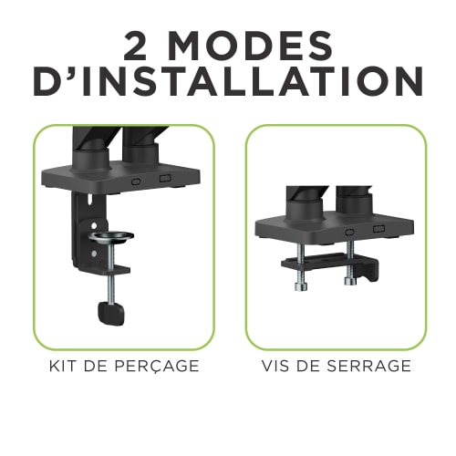 Double bras support mécanique pour moniteur6