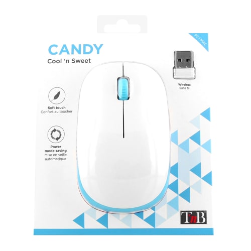 Souris sans fil CANDY bleue5