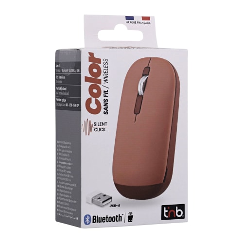 Souris sans fil double mode de connexion rouge - COLOR4