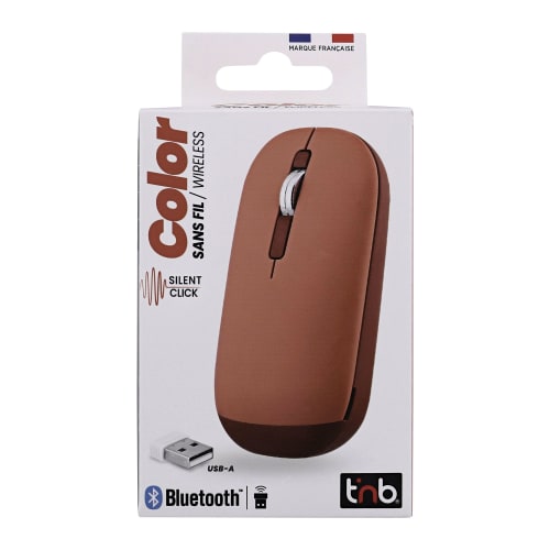 Souris sans fil double mode de connexion rouge - COLOR5