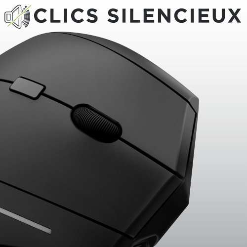 Rechargeable vertical ergonomic wireless mouse dual connection Bluetooth + USB-A6