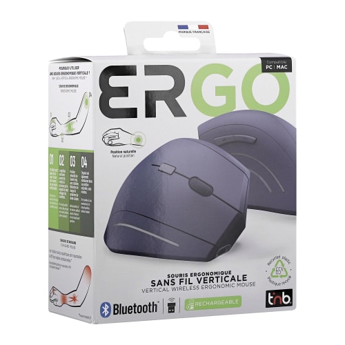 Souris sans fil ergonomique verticale double connexion Bluetooth + USB-A7