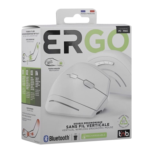 Souris sans fil ergonomique verticale double connexion Bluetooth + USB-A7