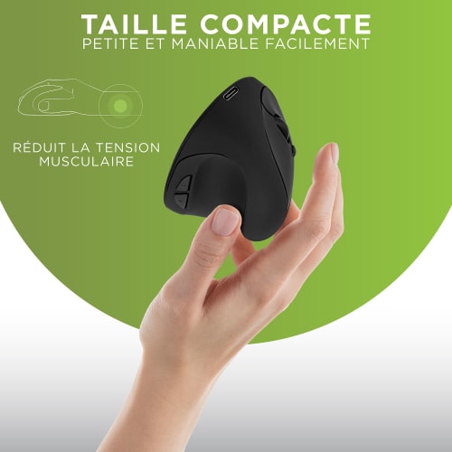 Mini souris sans fil ergonomique verticale et rechargeable2