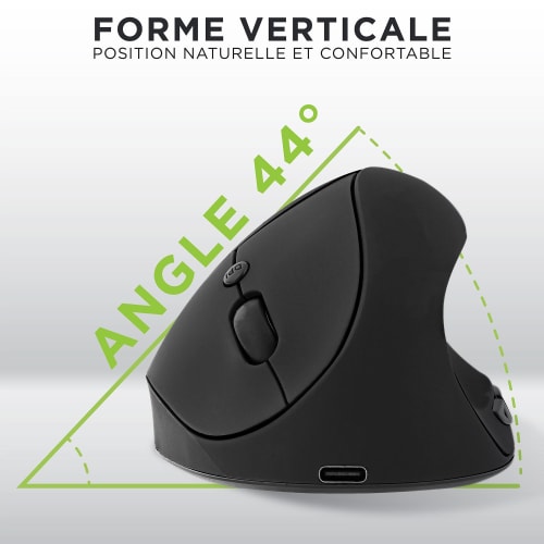 Mini souris sans fil ergonomique verticale et rechargeable3