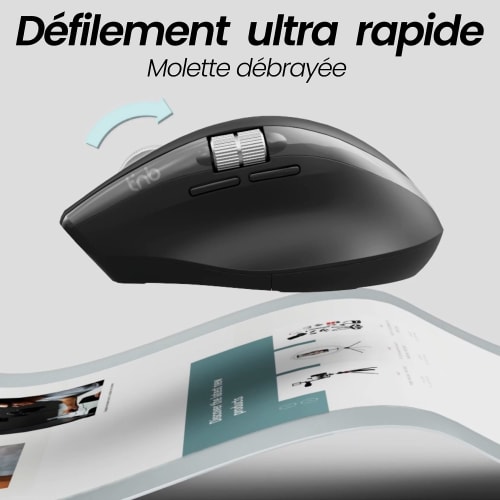 Souris sans fil rechargeable double molette - INFINITEPRO3