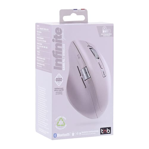 Ratón inalámbrico recargable de doble rueda - INFINITEPRO7